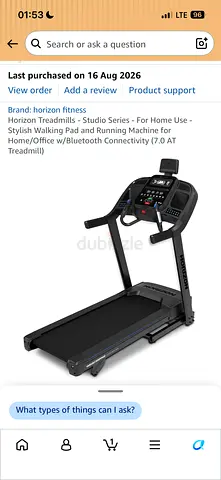 Horizon Fitness Treadmill - Studio Series, Bluetooth Enabled, Good Condition. Bought a few weeks ago