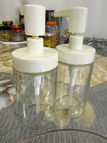 Set of 2 Clear Glass Dispensers - 500ml (new)
