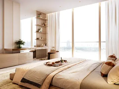 Burj Khalifa and Pool View | Maids Room
