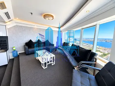Fully Furnished Sea View Office for Sale in Falcon Tower, Ajman Downtown 1147 Sq. Ft. | AED 425,000 | Parking Included