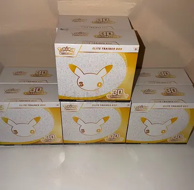 Pokémon 30th Anniversary Elite Trainer Boxes - Sealed (Lot of 8) each 690