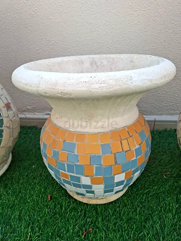 Egyptian Imported Mosaic Plant Pot
