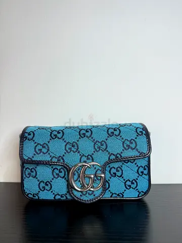 Gucci GG Mini Shoulder Bag - Blue - Never Used
