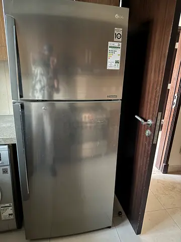LG Stainless Steel Double Door Refrigerator - Good Condition