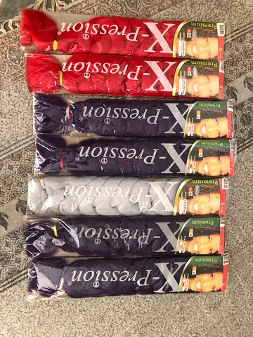 Mix of X-Pression Premium Synthetic Braiding Hair - Multiple Packs (7)