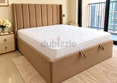 Upholstered Modren design King size Luxury bed including Mattress