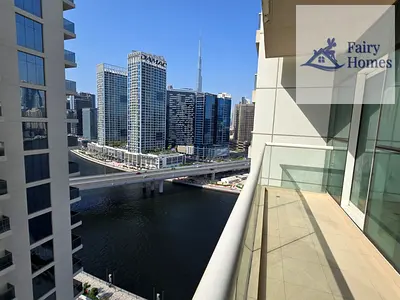 Canal View 1BR | Balcony | Unfurnished | Mayfair Residency