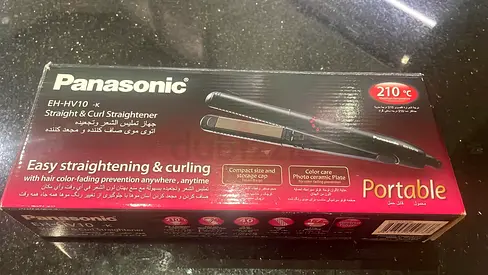 Portable Hair Straightener and curler in Box