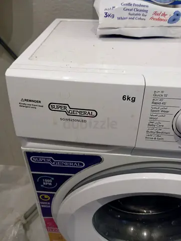 Super General 6kg Front Load Washing Machine - with steam option excellent Working Condition