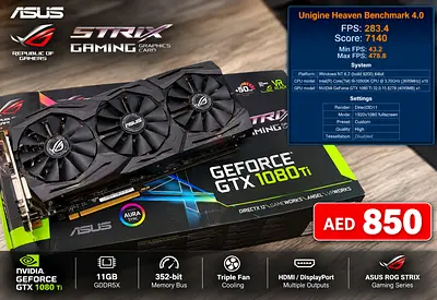 ASUS ROG Strix GeForce GTX 1080 Ti 11GB Gaming Graphics Card - Good Condition