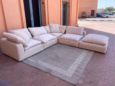 Premium Quality Marina Home feather filled Luscious Sofa with footstool