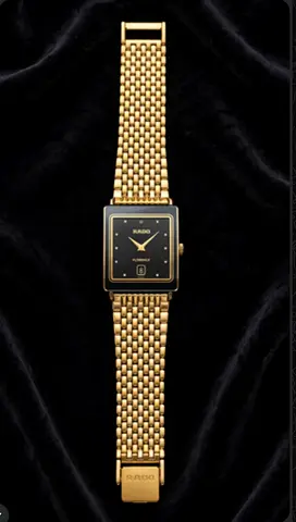 Gold-tone Rado Square Dial Women's Watch - Classic Bracelet Strap