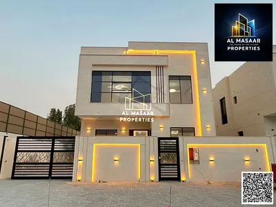 For Sale: A luxurious two-story villa with a rooftop terrace in Ajman, ideally located near Sheikh Mohammed bin Zayed Road and all essential amenities
