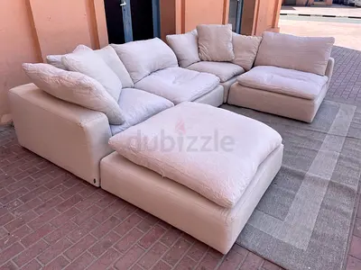 Amazing Condition Marina Home feather 🪶 filled Modular Living room Sofa with footstool
