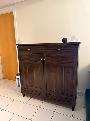 Shoes Storage Cabinet / Sideboard - Dark Brown with a few flaws