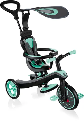 Globber Childrens Explorer Trike 4 in 1 Including Harness and Adjustable seat 10 Months to 5 Years