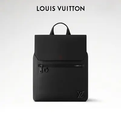 Louis Vuitton Black Leather Backpack