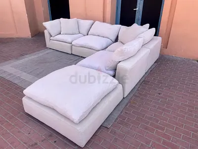 Original feather 🪶 filled Marina Home Luscious Sofa Beige with footstool