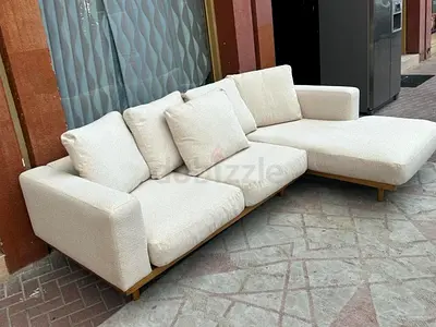 West Elm L Shape Sofa Beige