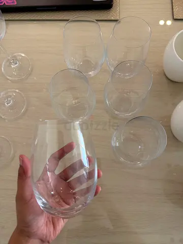 Set of 6 Clear Drinking Glasses - unused