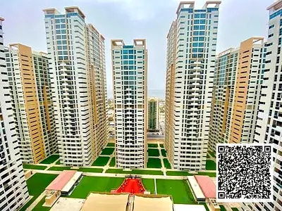 باطلالة مفتوحة | مساحة واسعة  | للإيجار السنوي | أبراج عجمان ون