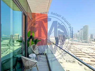 Furnished 1BR I Sea and City View I Gym, Pool & Parking
