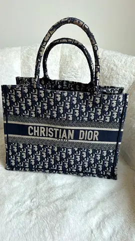 Christian Dior Book Tote - Navy Oblique Canvas