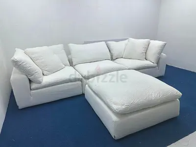 Same like new condition marina home luscious sofa with footstool