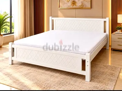 New Solid wood Queen size bed frame with Mattress
