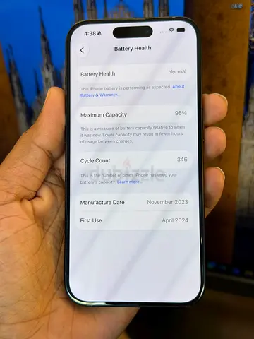 IPHONE 15 PRO 128GB BATTERY 🔋 95