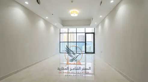 غرفة وصالة بلكون اطلاله مفنوحه باركن  خزائن حائط  جم ومسبح وحديقة  اطلالة مفتوحة برج غلفا
