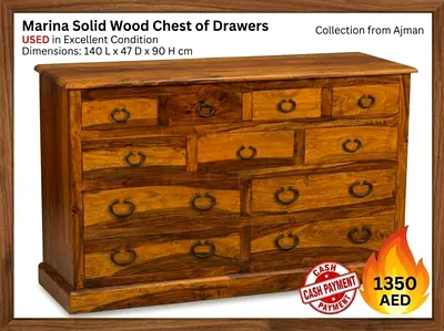 Marina solid wood chest of drawers