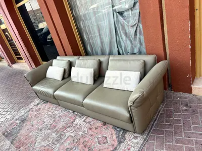 Three seater leather sofa