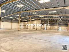 36,500 SQFT Ground Floor Warehouse | 150 KW Power | 4 Labor Rooms | Ajman Industrial Area