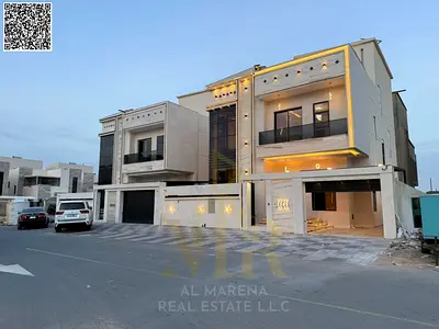 العامرة _ عجمان | 6 غرف ماستر + طابقين وروف ~ تكييف مركزي بالكامل | عرض حصري يشمل رسوم توصيل الكهرباء والمياه
