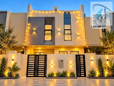 Townhouse for sale in Ajman | Al Helio area | 4 bedrooms, majlis, living room, roof terrace, maid's