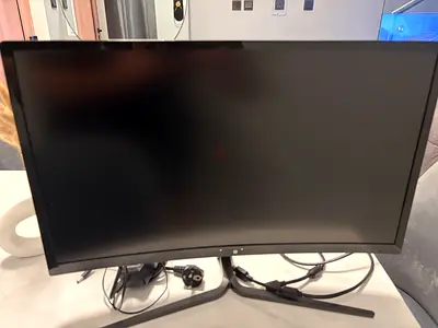 24-inch Curved Monitor with Stand and Cables - Perfect Condition