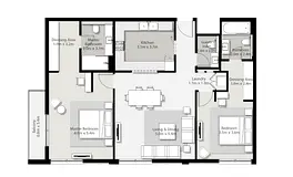 2 Bedroom Available with Balcony and Parking
