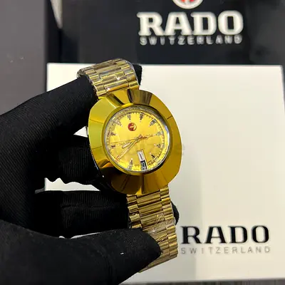 Rado Golden Dial Men's Automatic Watch - Good Condition All Over UAE Cash On Delivery