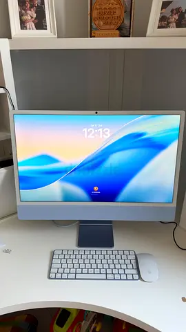 Apple iMac 24-inch (M1) Blue — Good Condition, Includes Keyboard & Mouse
