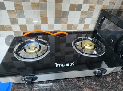 Impex 2-Burner Glass Top Gas Stove - Good Working Condition