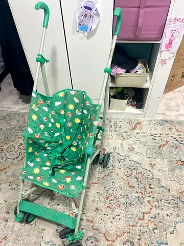Lightweight green umbrella stroller - used, good condition