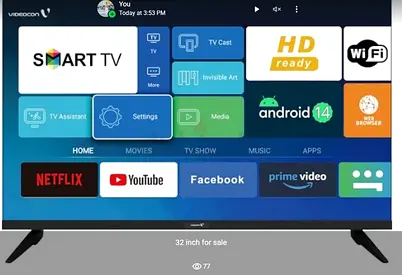 32-inch Smart LED TV with Android 14 — Good Working Condition
