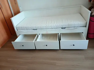 IKEA Hemnes Daybed frame with two IKEA mattresses