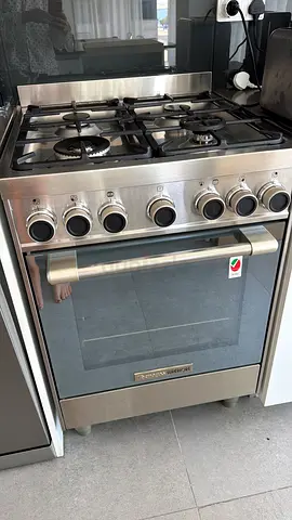 Stainless Steel Gas Range with Oven - Good Working Condition