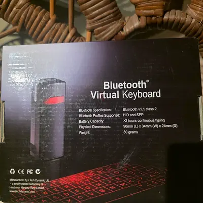 Bluetooth Virtual Laser Keyboard with Projection. New. Unused. AED 95 Only!