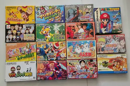 GameBoy Advance (GBA) cartridges boxed — assorted titles