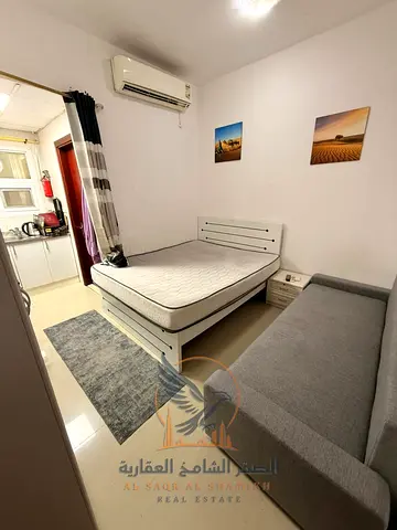 Furnished studio in Sharjah Al Butinah, including bills, gas, and easy access to Dubai.
