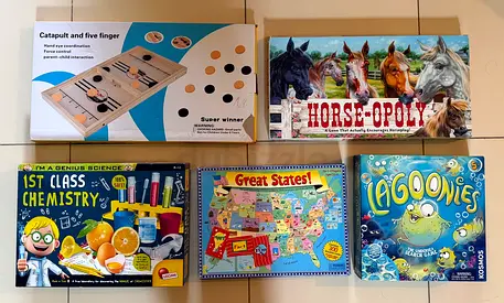 Board games and educational toys