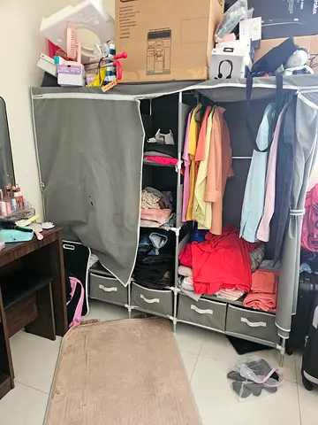 Fabric Wardrobe 185X45X175cm